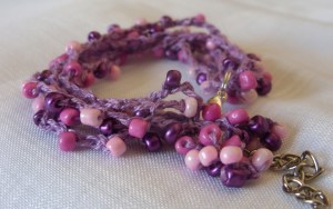 Forest Fruit - Bead crochet bracelet