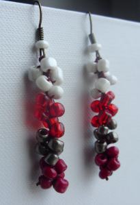 Cherry red earring