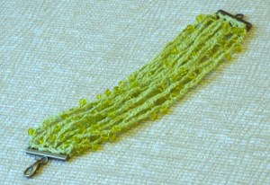 Spring green beaded bracelet