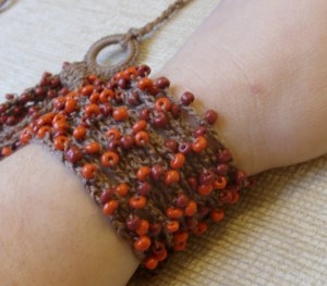 Bead crochet nature bracelet