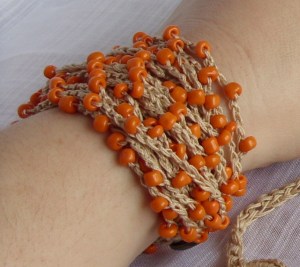 Sun and sand beaded bracelet
